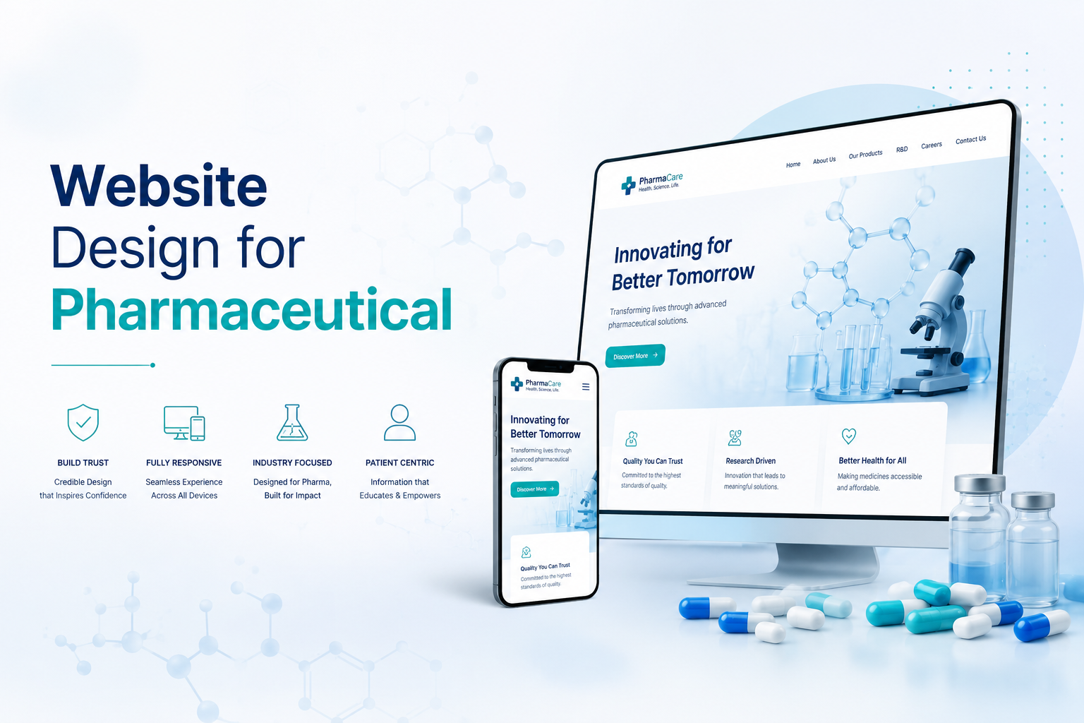 What Makes Website Design for Pharmaceutical Companies Different in India’s AI-First Digital Era?